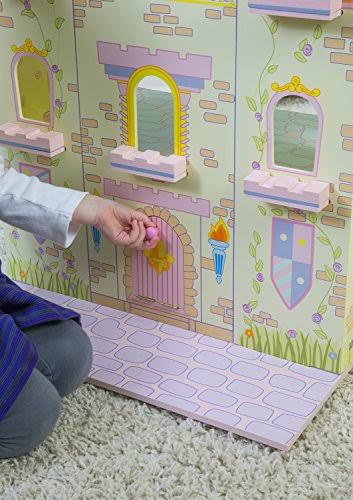 Wooden Fairytale Castle on Lazy Susan H2498