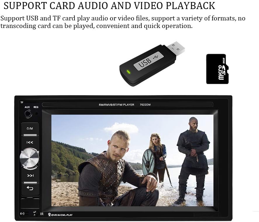6.2 Inch Touch Screen Car Stereo with Backup Camera O904351
