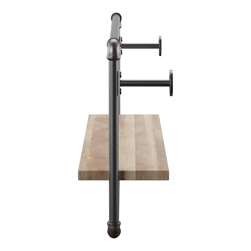 Sand Black Wood Wall Shelf I829
