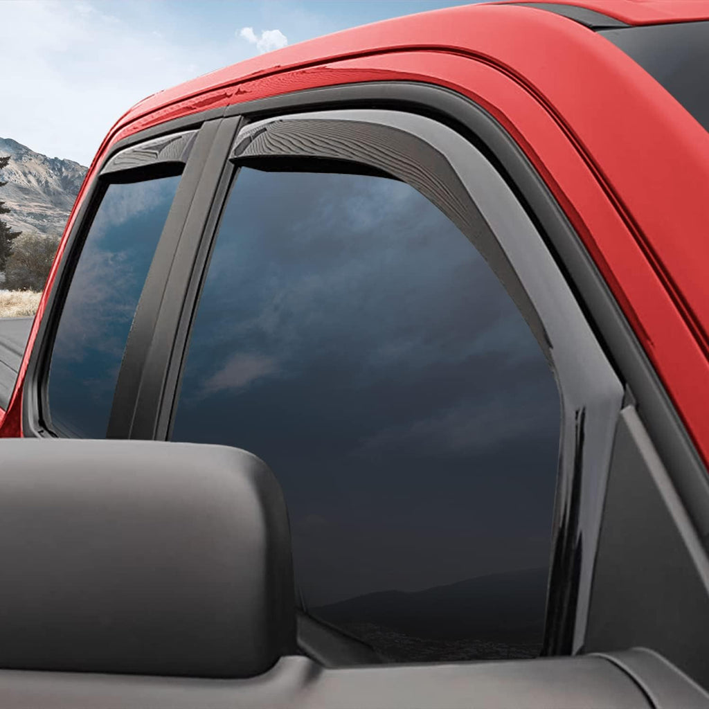 4 Pieces Glass Tape-on Rain Guards for Trucks L56556