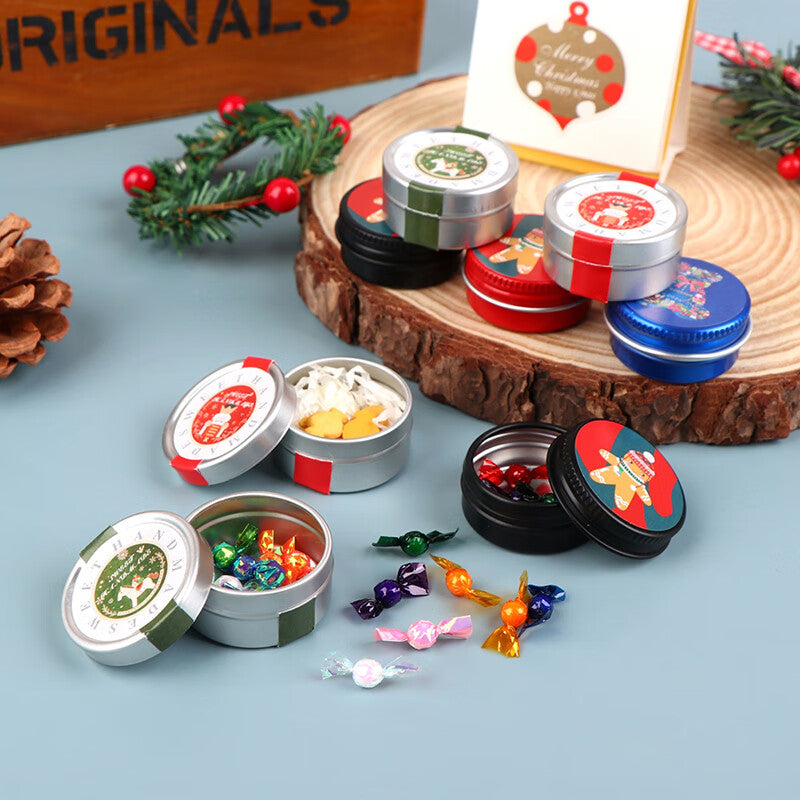 1:12 Dollhouse Miniature Christmas Cookies Tin Box Decor Toy J40387