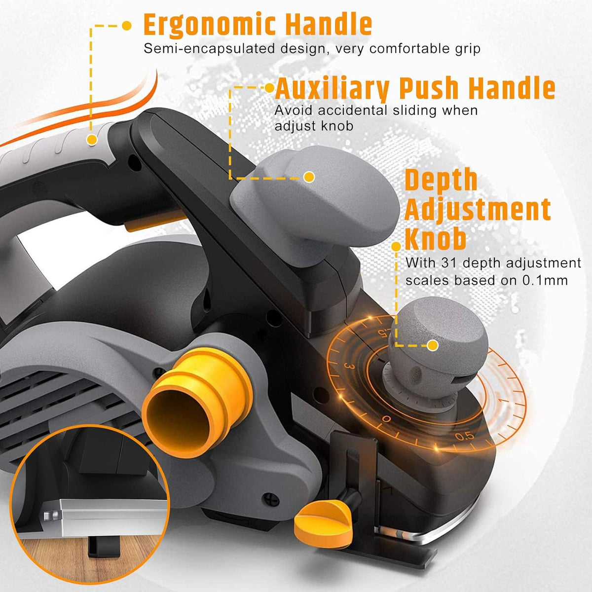 7.5Amp Electric Hand Planer E944