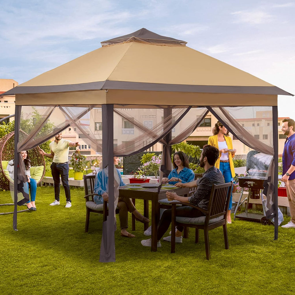 11X11 Pop Up Canopy Tent with Mosquito Netting S97440