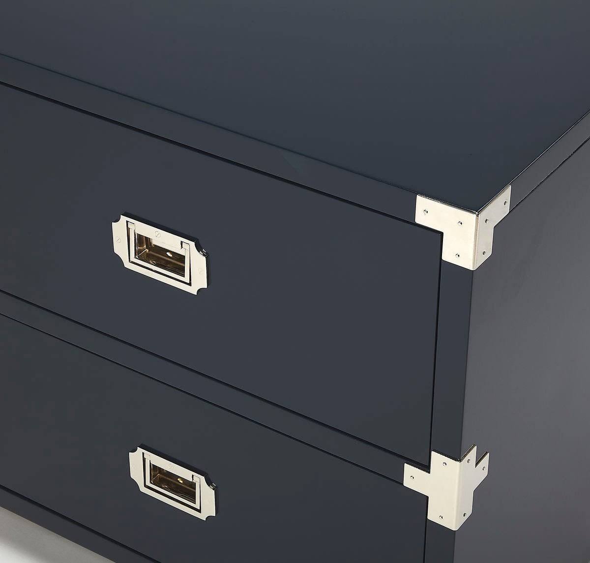 2 Drawer White Campaign Chest R221029