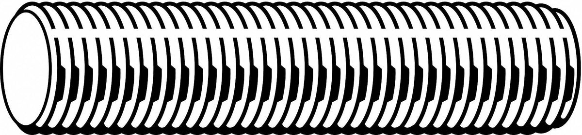 Threaded Rod, Carbon Steel, 3/8-16 X 10 ft X964