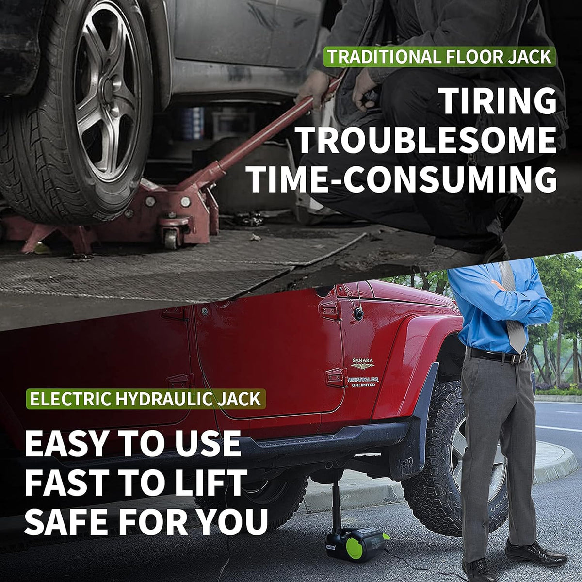 5 Ton 12V Electric Car Jack Kit with Impact Wrench & Inflator D488415