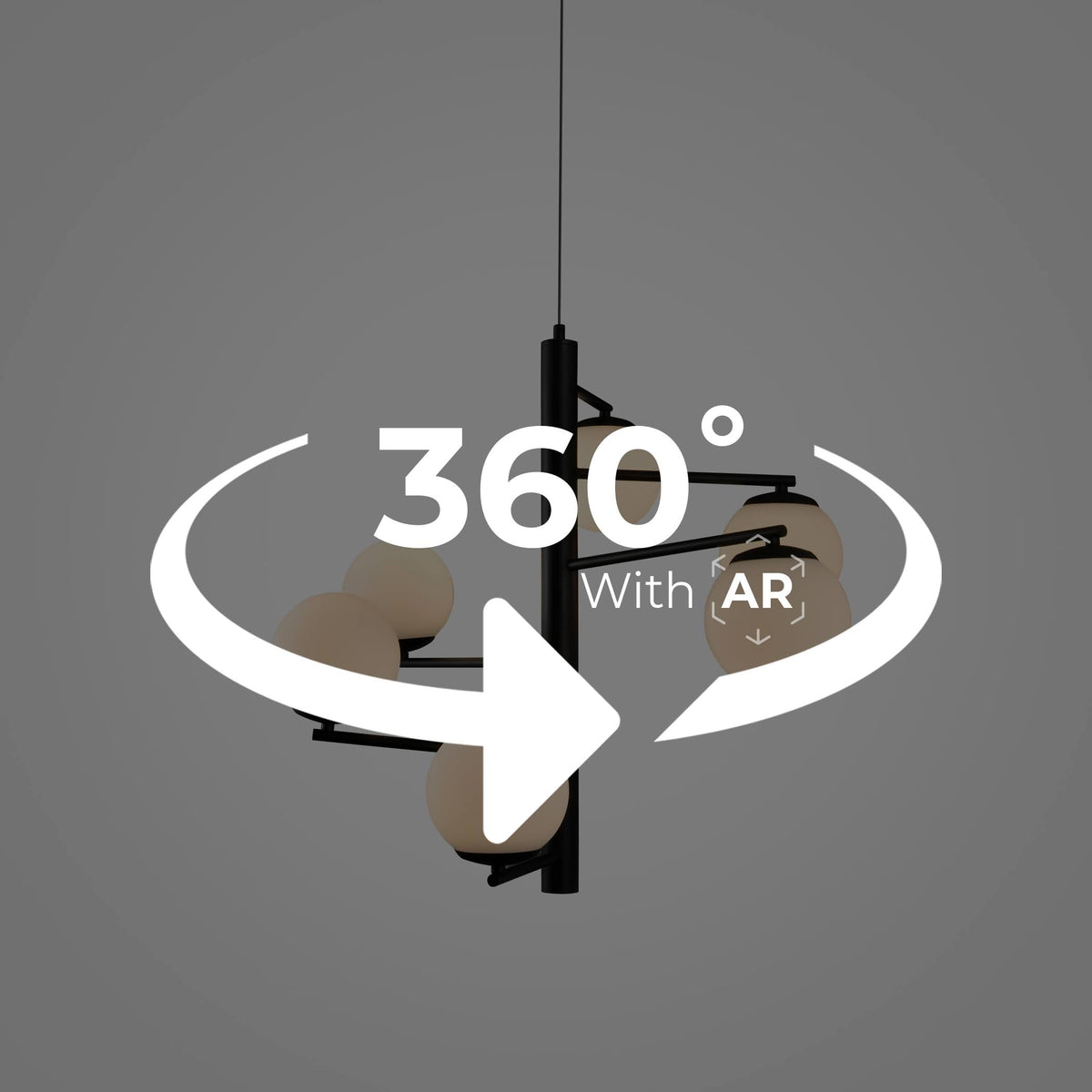 Black 28 inch LED Chandelier Z125432