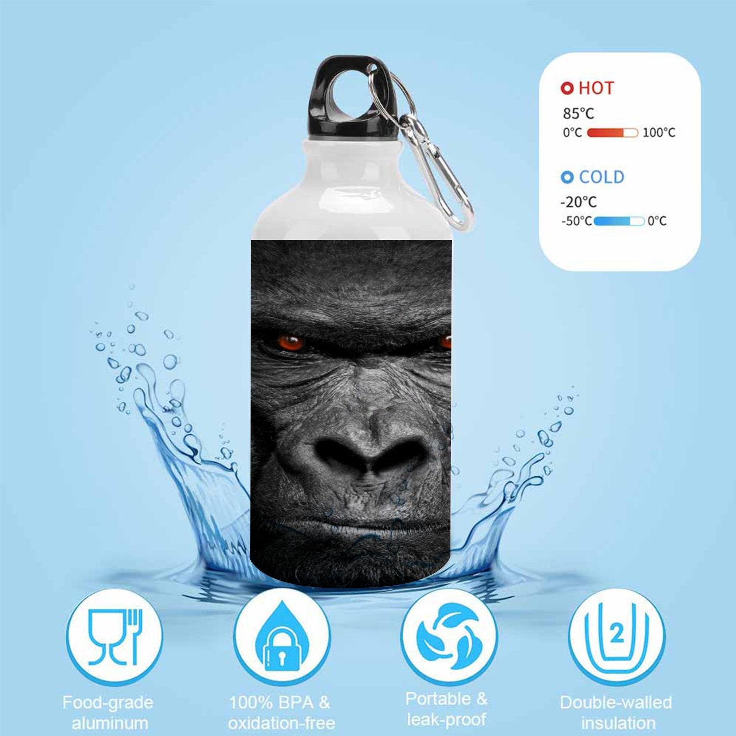400ml Sport Aluminum Water Bottle with Twist Cap L7376