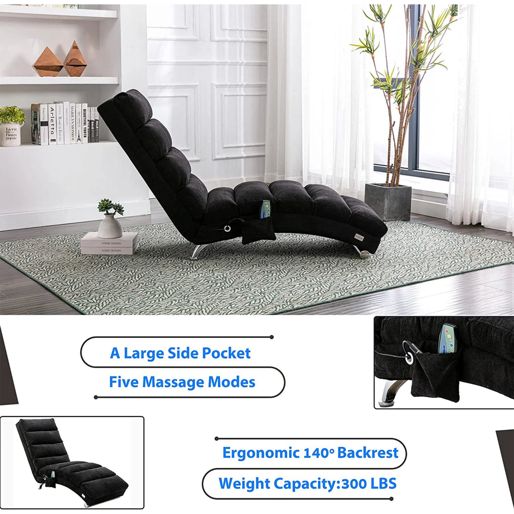 Black Linen Electric Massage Recliner Chair X686