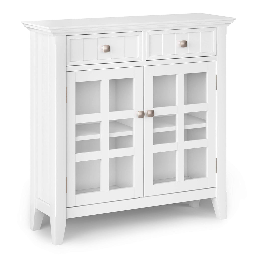 White Solid Wood Entryway Storage Cabinet Z227