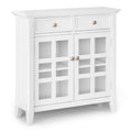 White Solid Wood Entryway Storage Cabinet Z227