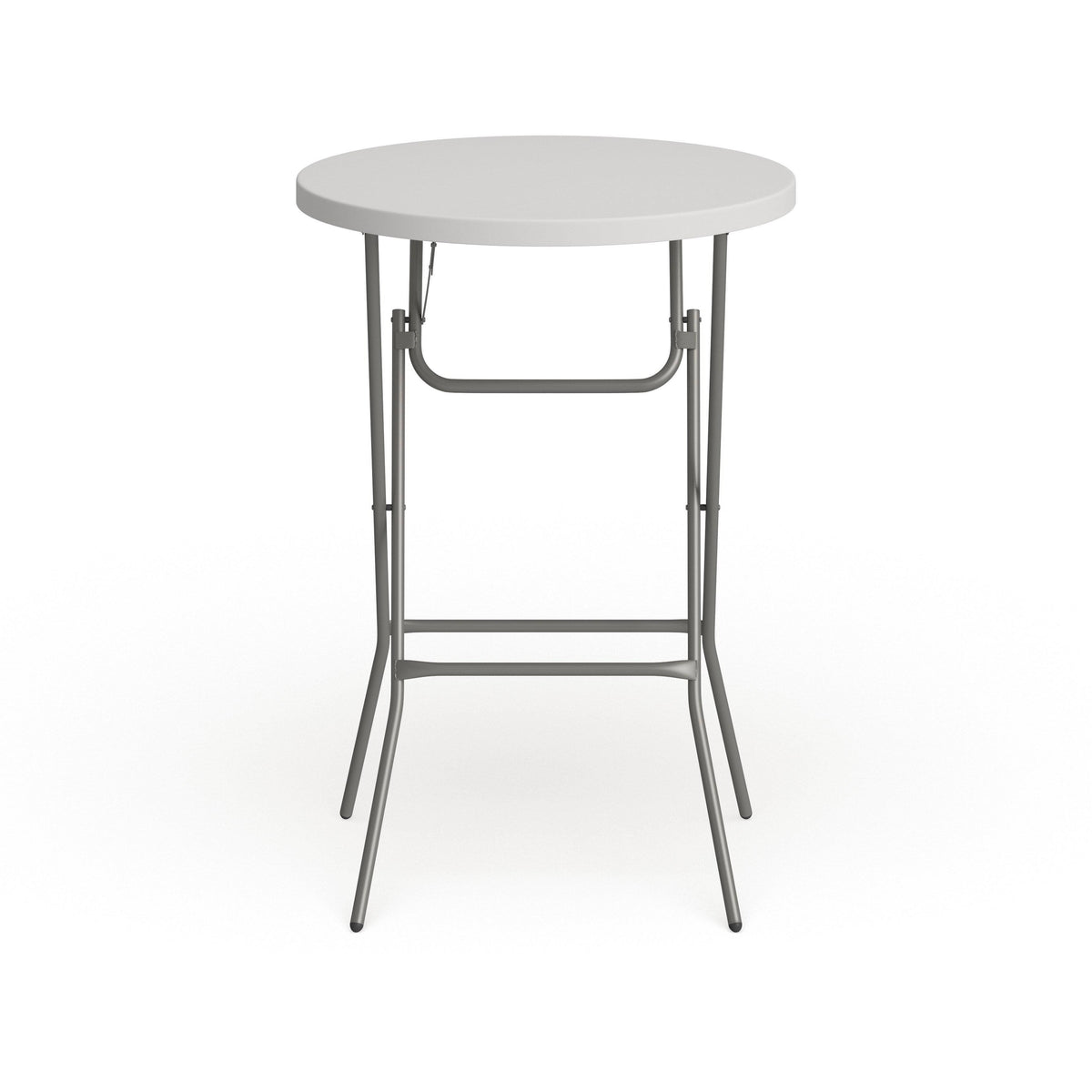 32-Inch Round Granite White Plastic Bar Height Folding Table L419865
