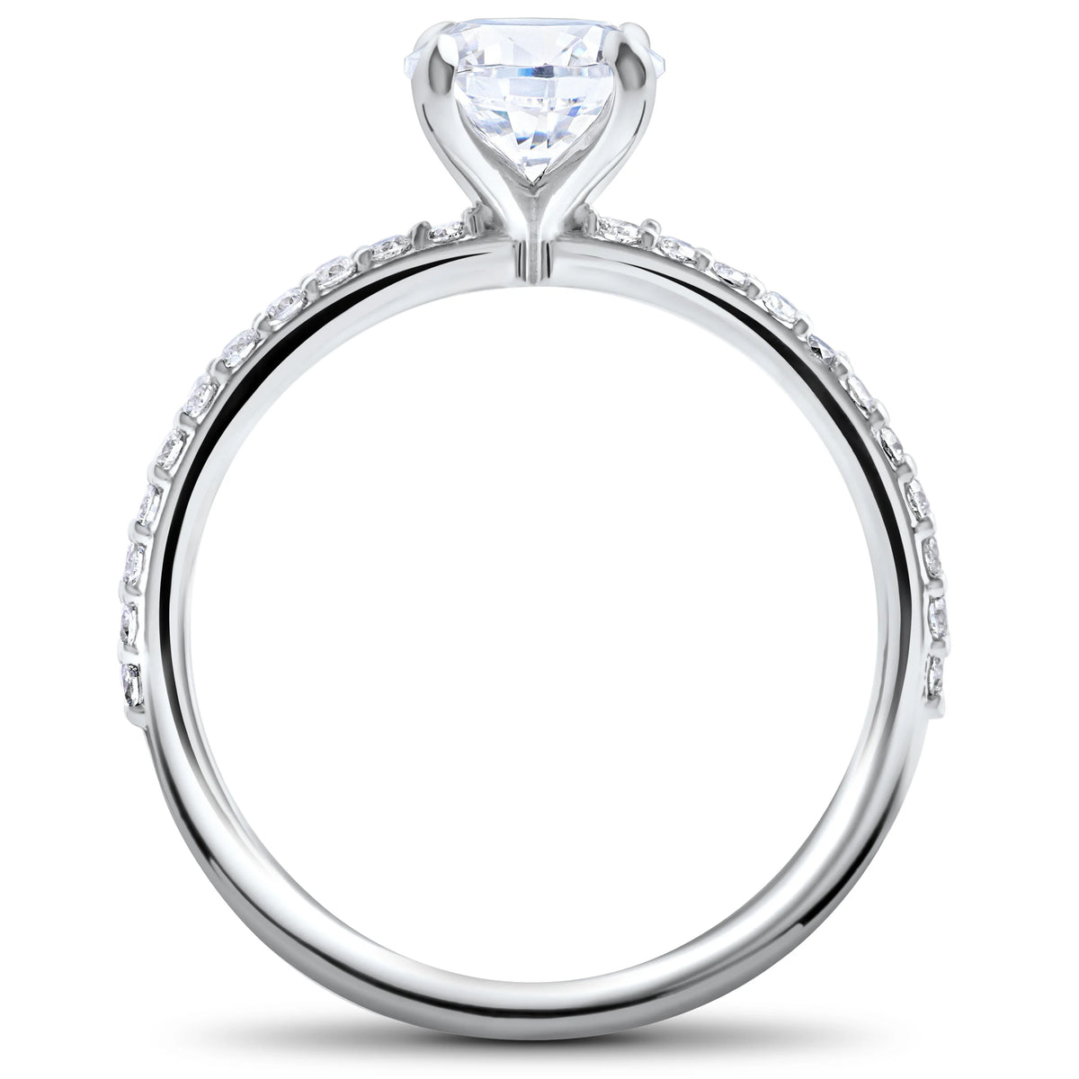 14k White Gold Lab Grown Diamond Engagement Ring V52904