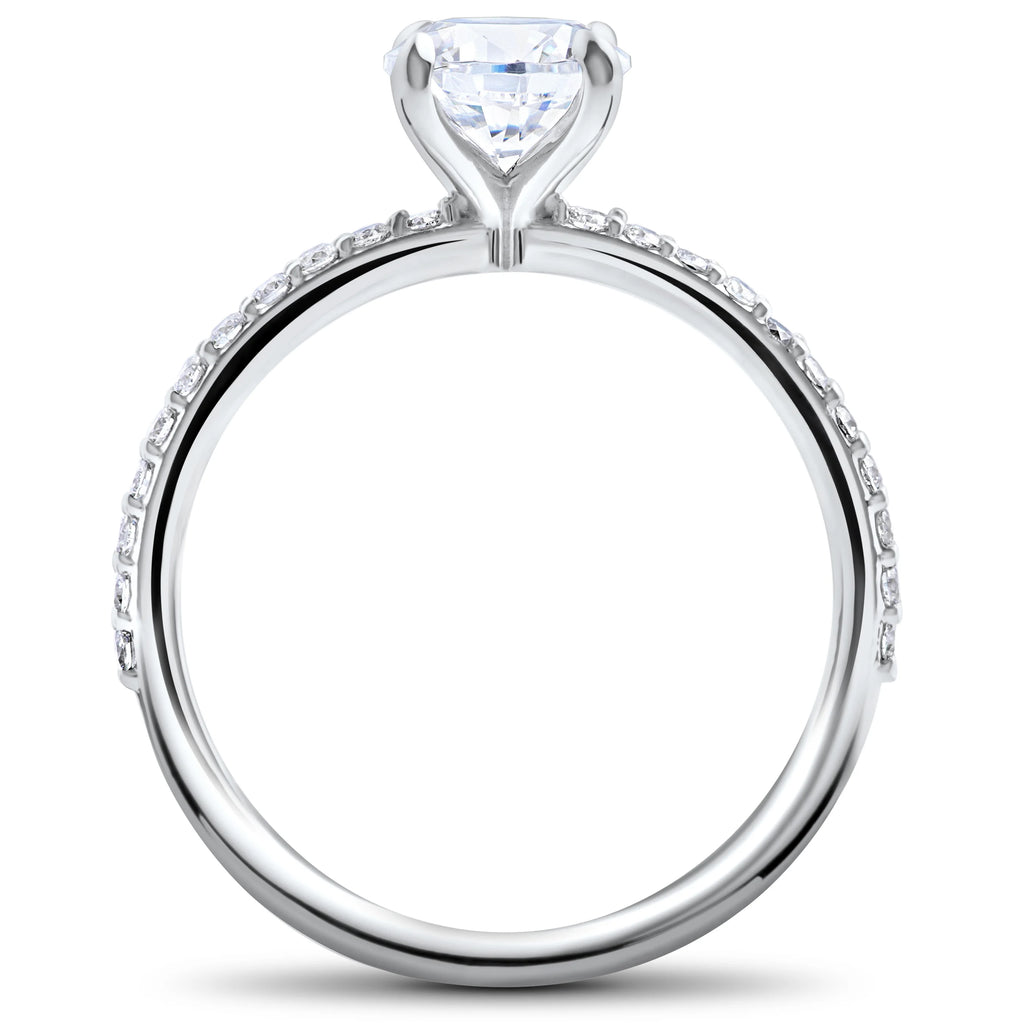 14k White Gold Lab Grown Diamond Engagement Ring H274