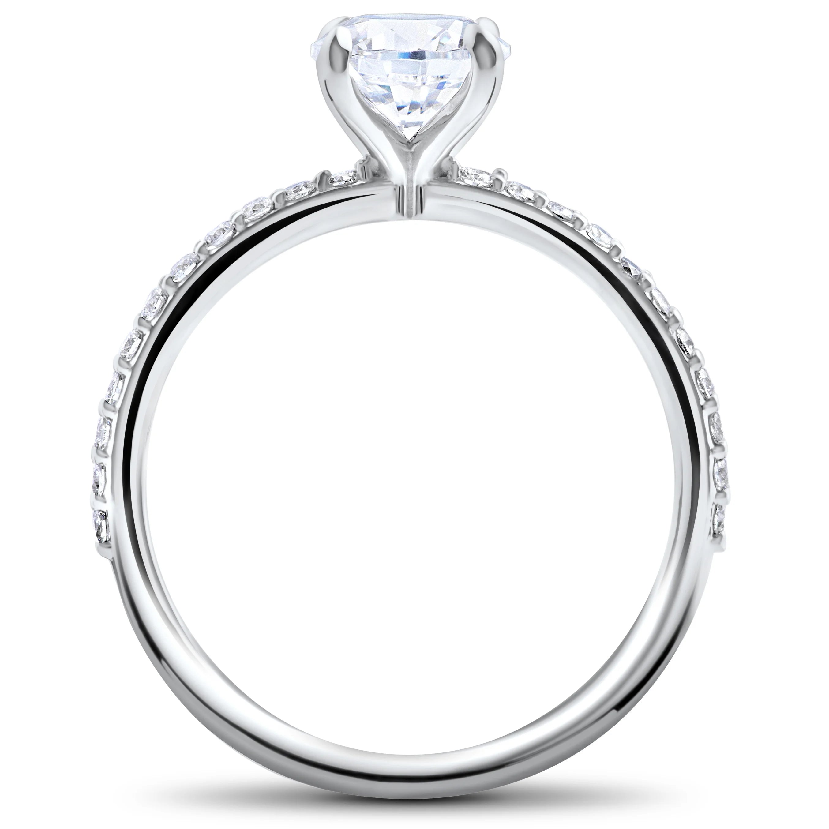 14k White Gold Lab Grown Diamond Engagement Ring H274