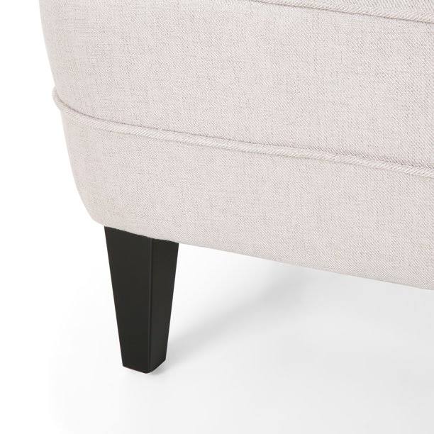 Tufted Club Chair and Ottoman Gray P732489