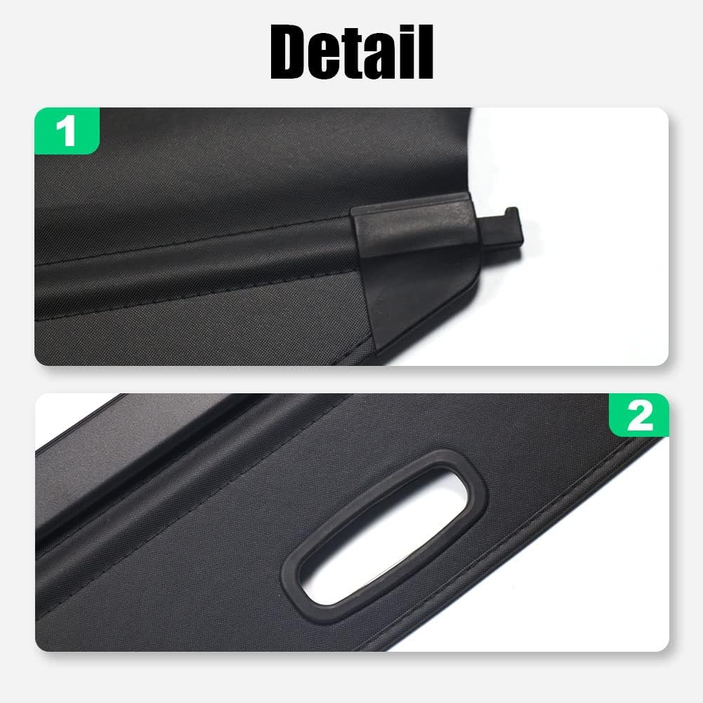 Black Retractable Cargo Trunk Cover X6705