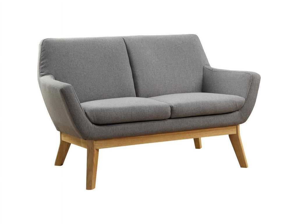 Upholstered Loveseat with Wood Leg, Gray H88910
