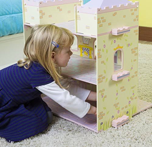 Wooden Fairytale Castle on Lazy Susan H2498