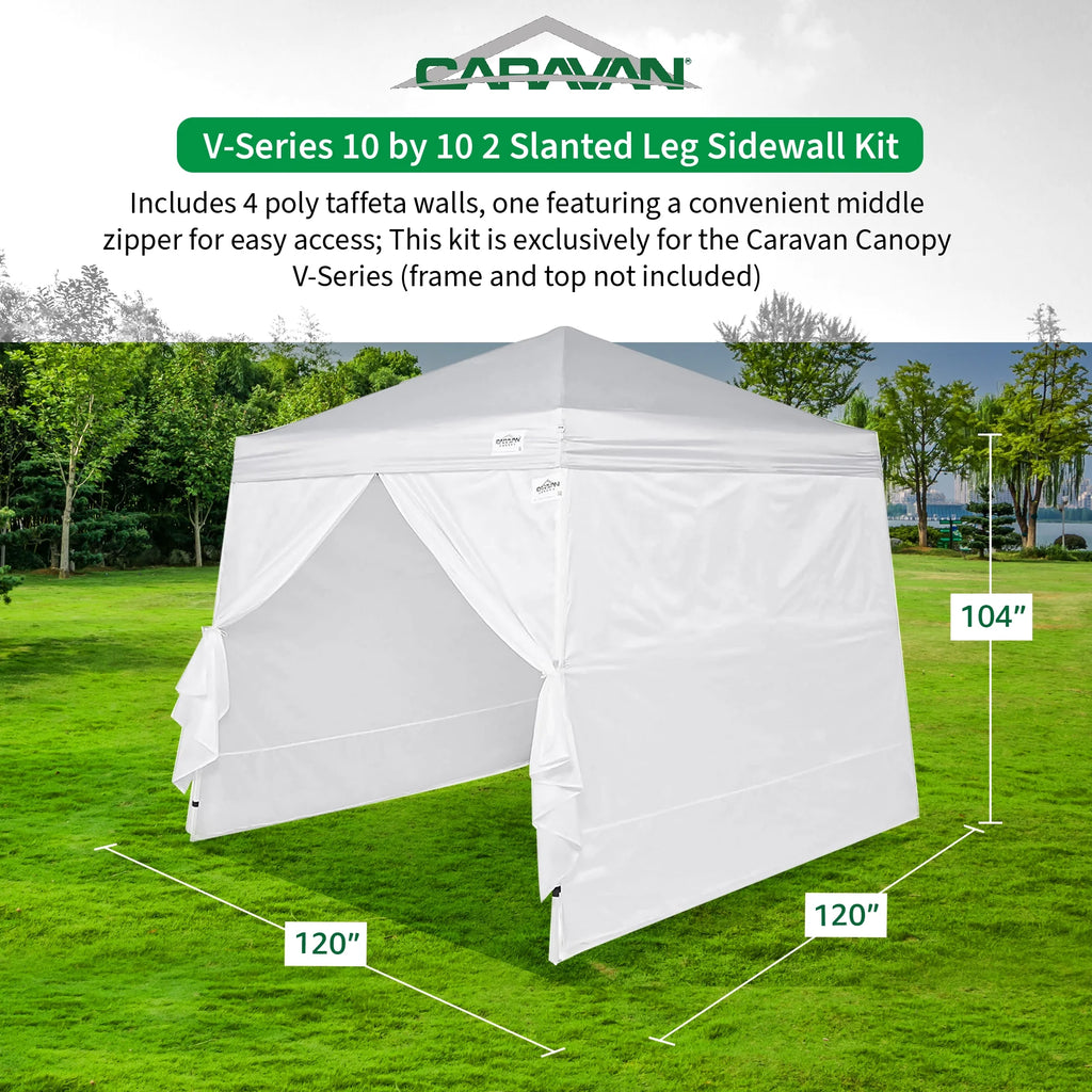10x10' Instant Canopy Kit with 2 Slant Leg Sidewall M20692
