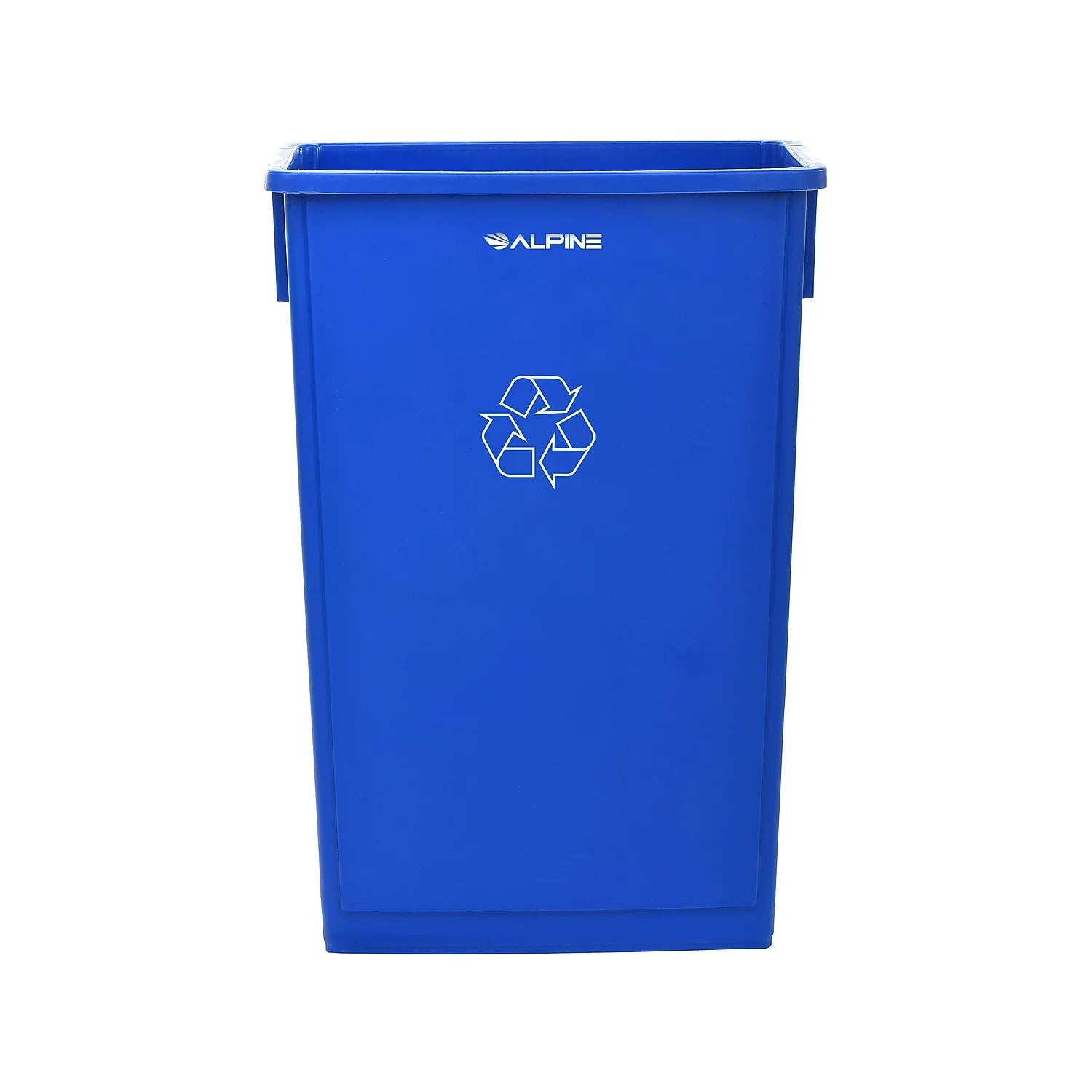 Blue 23-Gallon Polypropylene Trash Can with Slotted Lid 2/Pack M696
