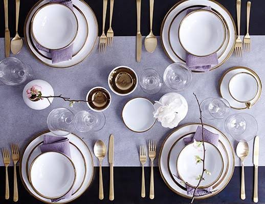 Gold Salad Plates, Set of 4 Y28911