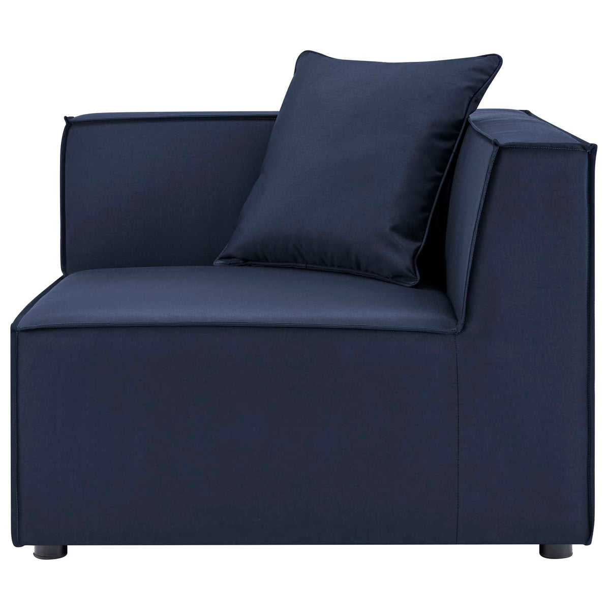 Navy Upholstered Sectional Sofa Corner Chair F973