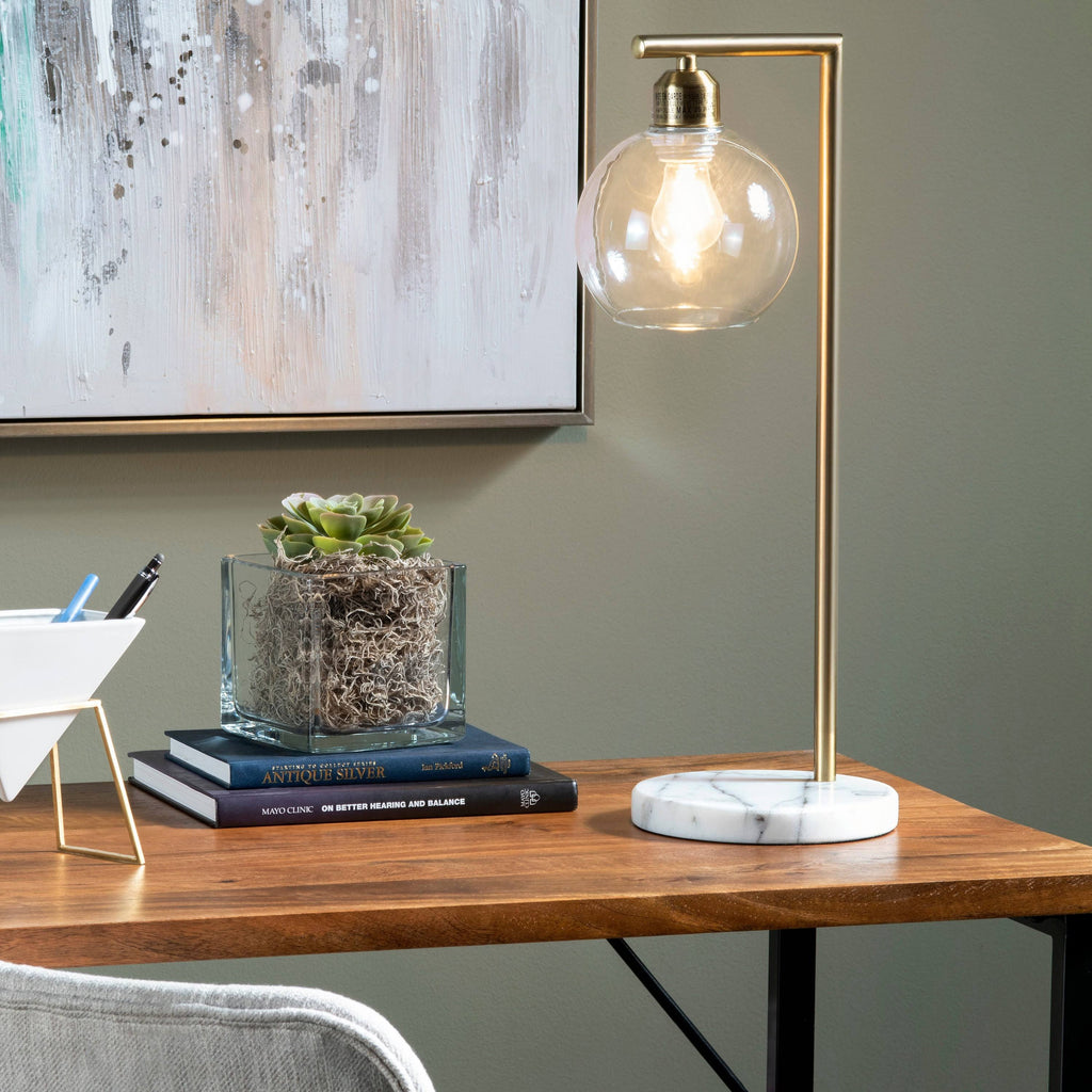 Gold Metal Marble Task Lamp W328