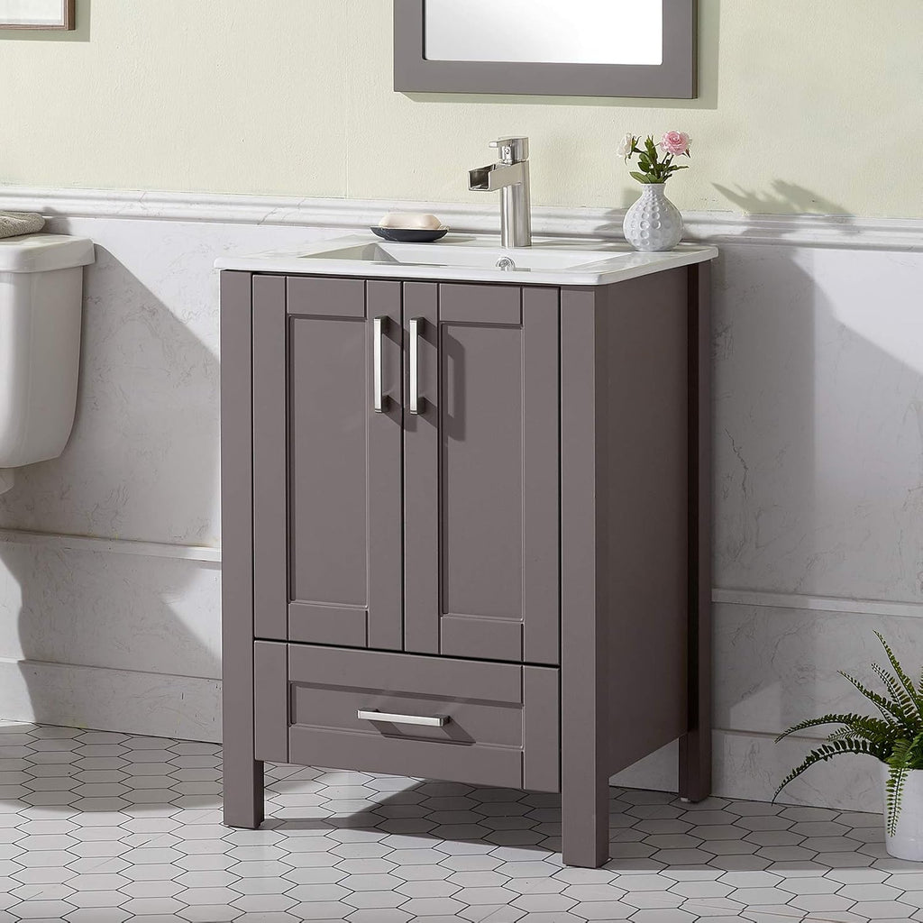 Grey 24 Inch Bathroom Vanity with Sink X79838