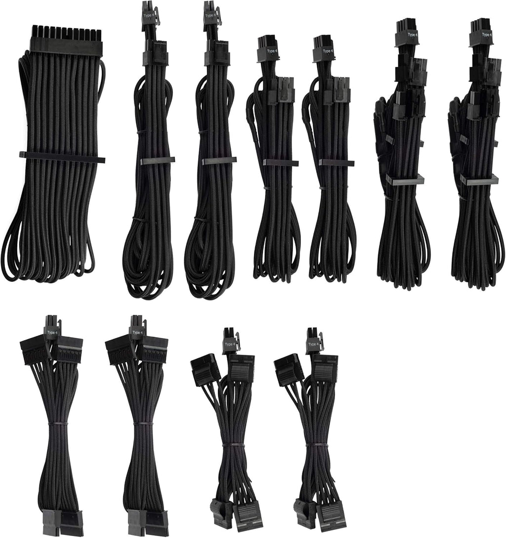 Red Individually Sleeved PSU Cables Pro Kit I667764