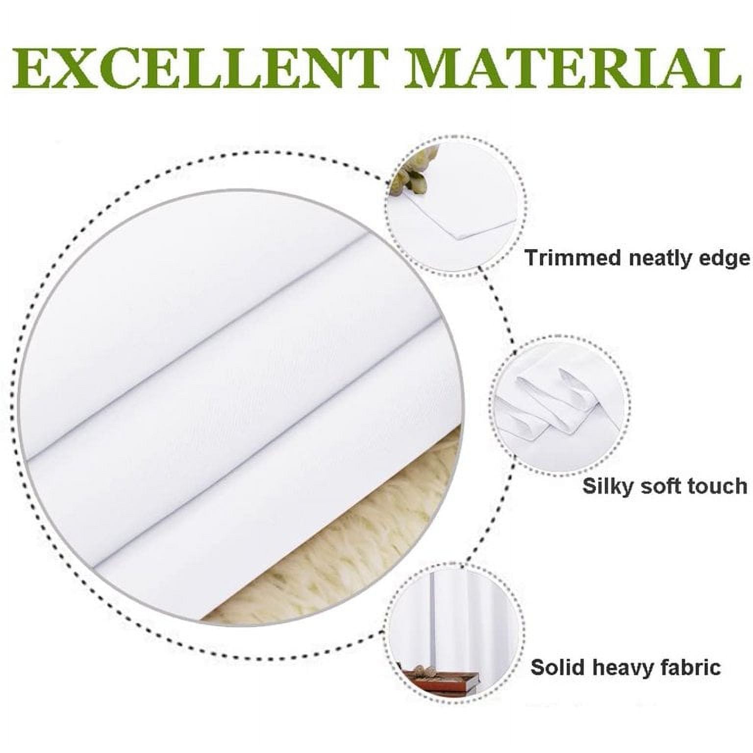 White 60 Inch Wide by 72 Inch Long Blackout Curtain Panel F665028