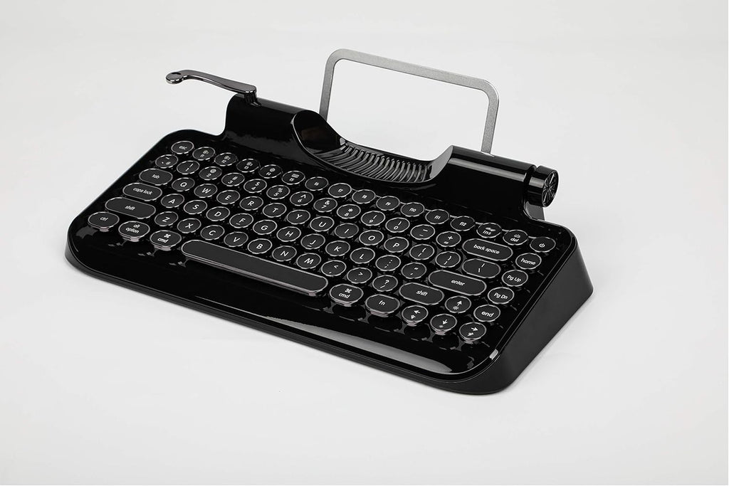 All Black Mechanical Keyboard with Tablet Stand E40220