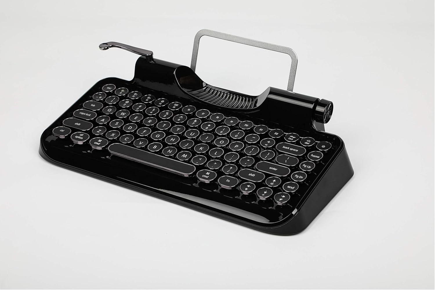 All Black Mechanical Keyboard with Tablet Stand E40220