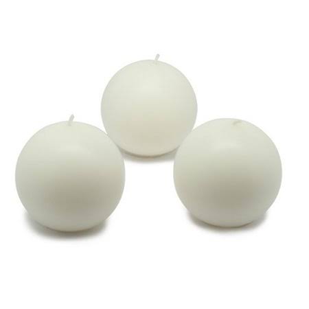 White Set of 12 Ball Candle G381