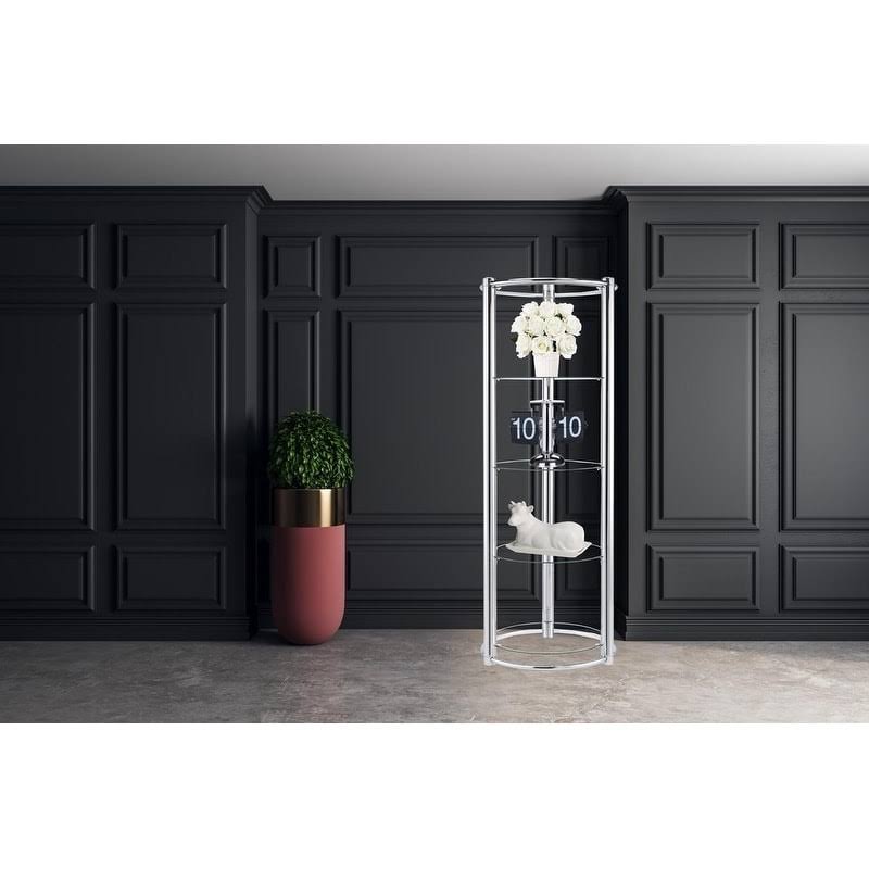 Glass Display Shelf in Chrome J202