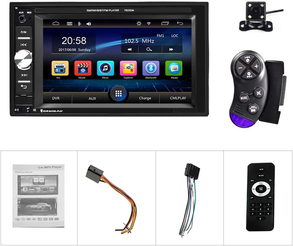 6.2 Inch Touch Screen Car Stereo with Backup Camera O904351
