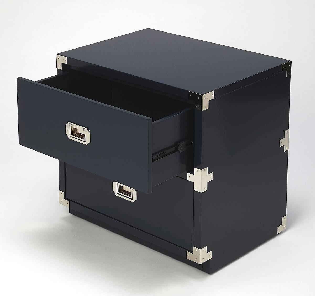 2 Drawer White Campaign Chest R221029