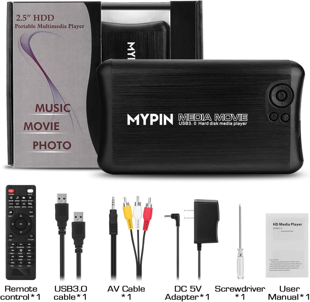 1080P USB3.0 HDMI Media Player with HDMI/AV/Coaxial Output L9468