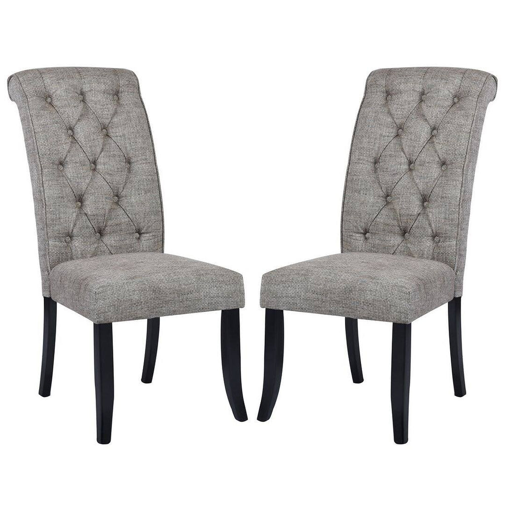 Grey Solid Wood Frame Dining Chair Set of 2 W6379
