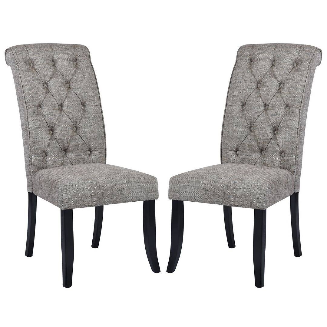 Grey Solid Wood Frame Dining Chair Set of 2 W6379