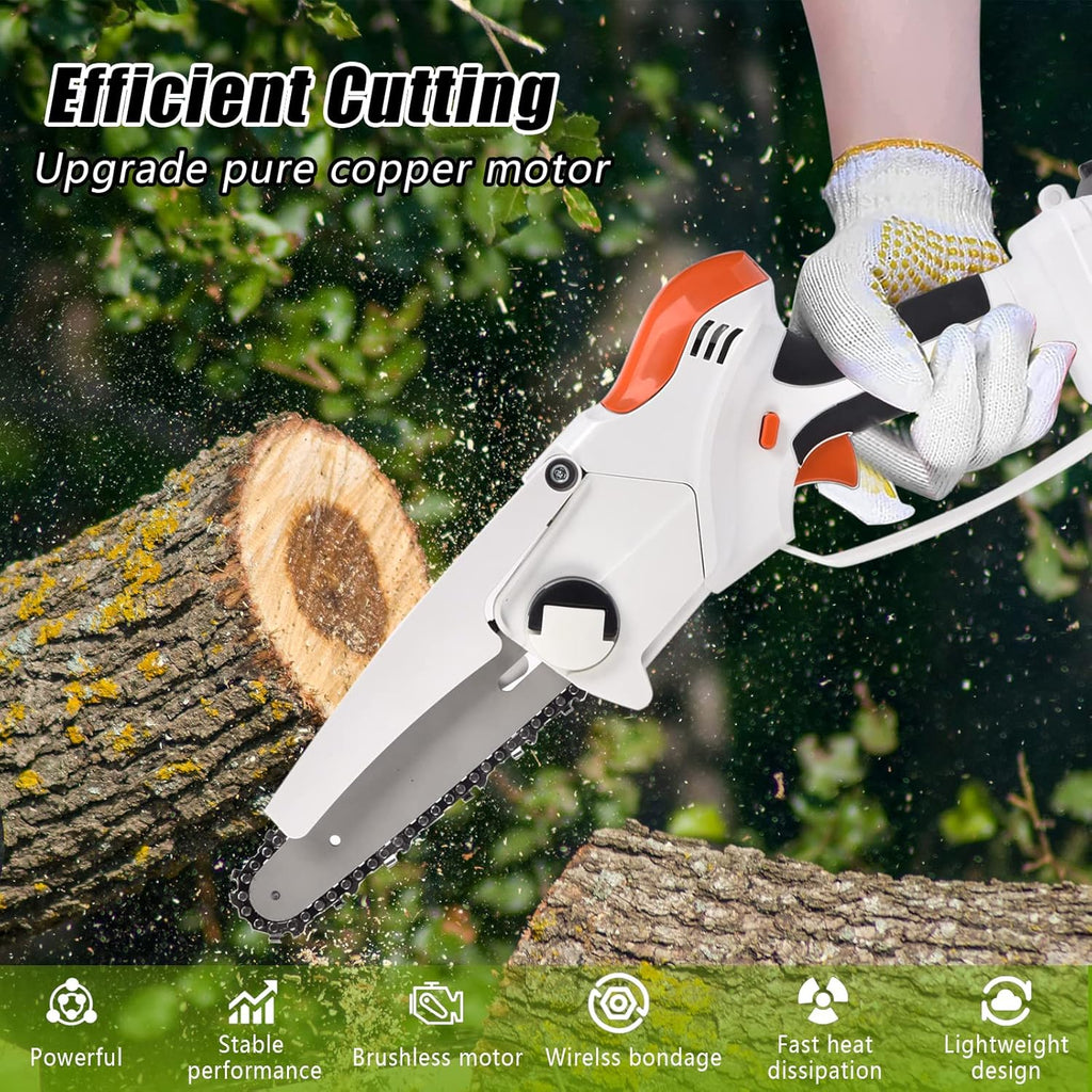 Mini Chainsaw Cordless 6'' 36V with 2 Rechargeable Batteries N223393