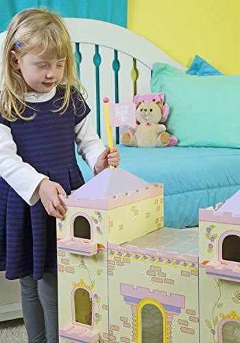 Wooden Fairytale Castle on Lazy Susan H2498
