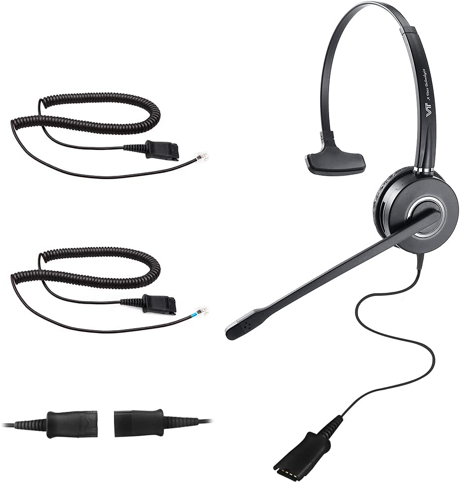 Noise-Cancelling Call Center Headset with QD, Pack of 2 J682