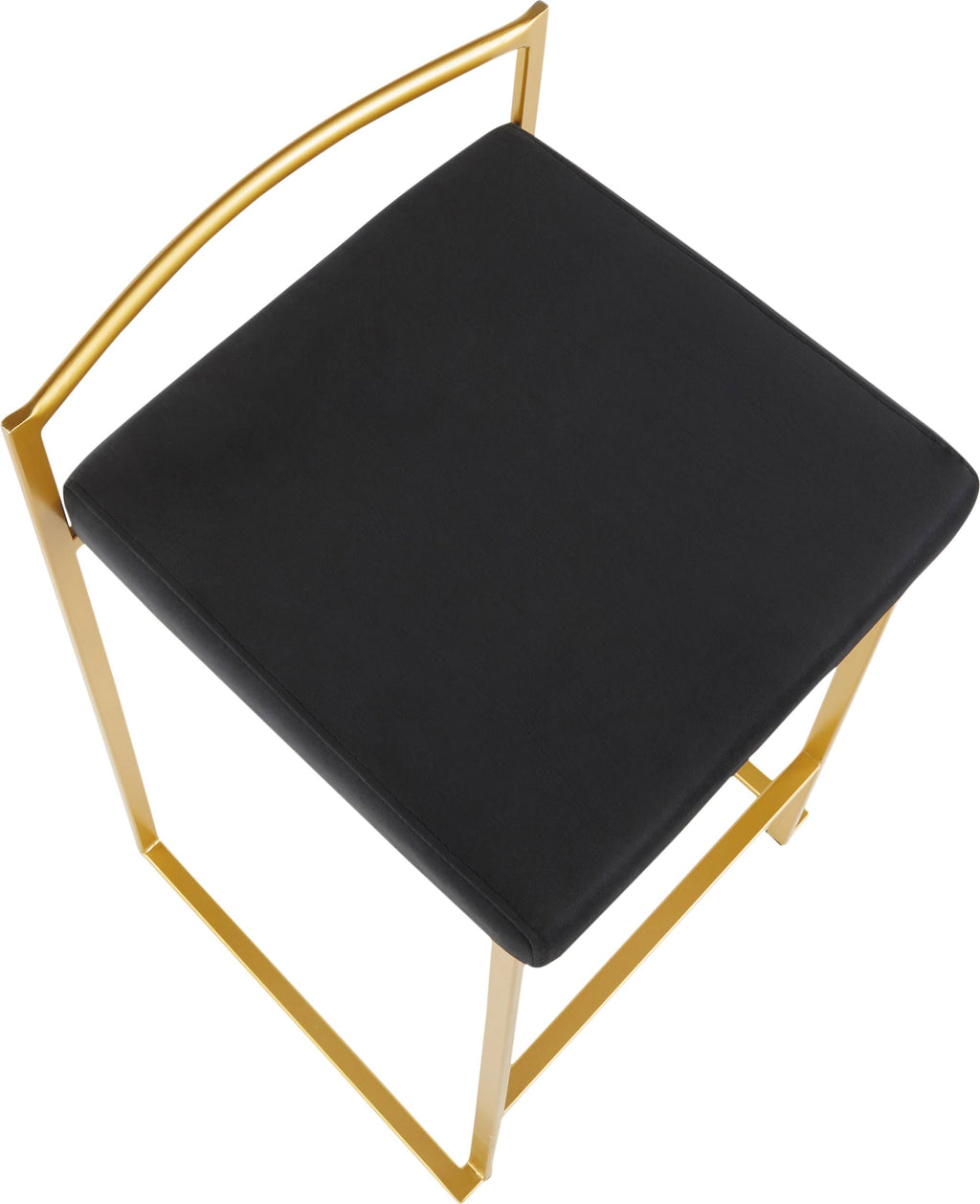 Gold Black Velvet Counter Stool (Set of 2) M407