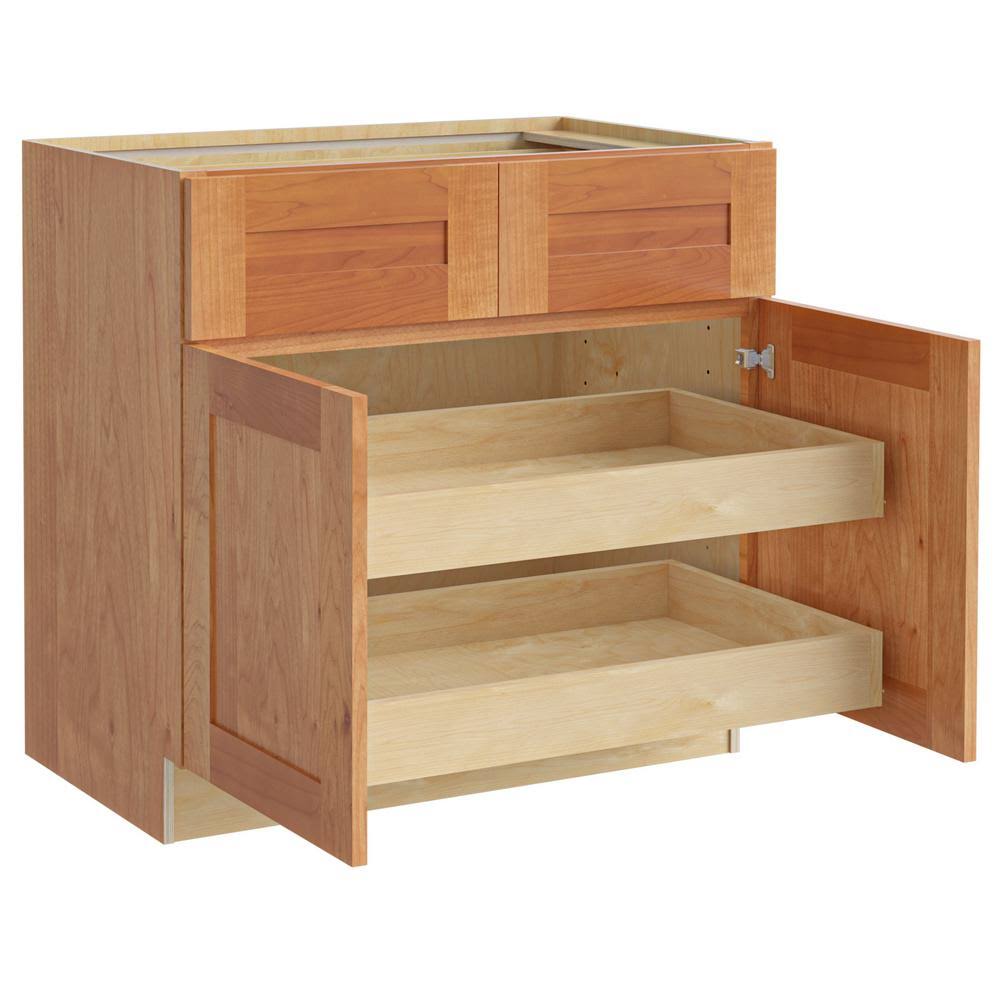 Plywood Shaker Base Kitchen Cabinet 2 Rollouts Soft Close V9188