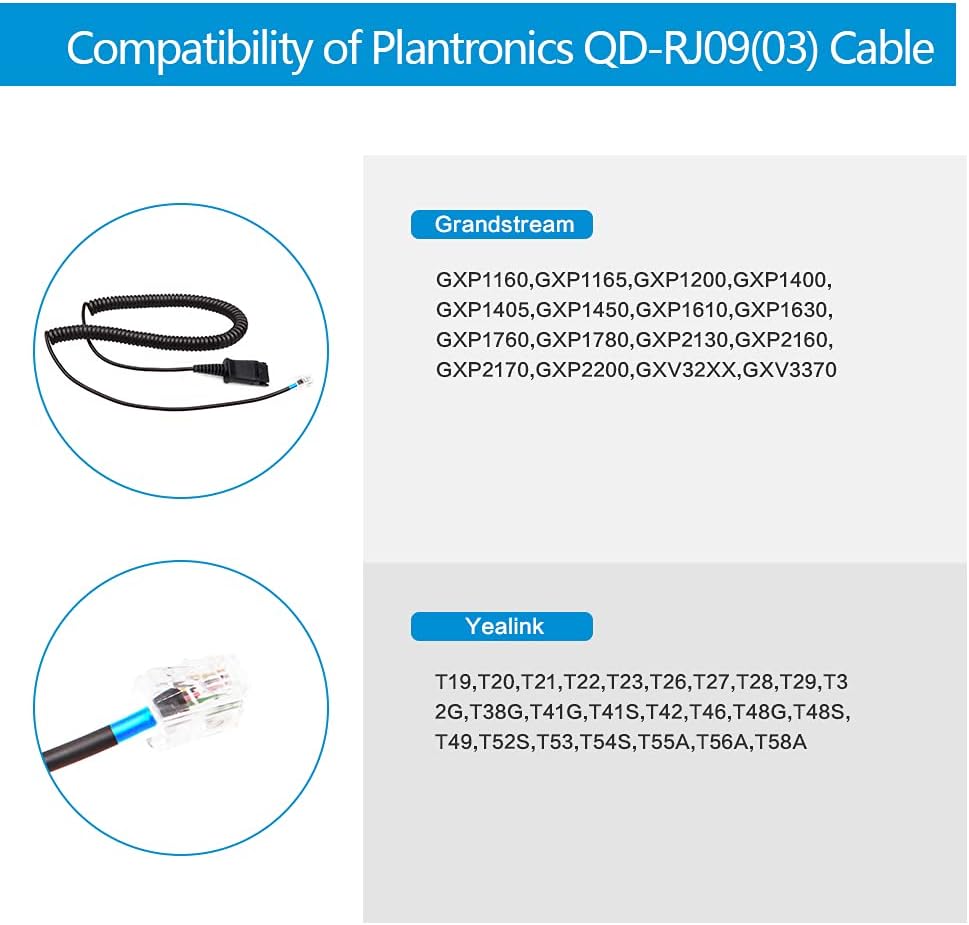 Noise-Cancelling Call Center Headset with QD, Pack of 2 J682