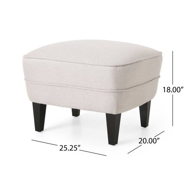 Tufted Club Chair and Ottoman Gray P732489