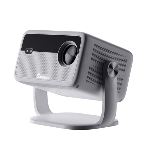 Smart Projector with WiFi and Bluetooth, 600 ANSI Native 1080P, 360° Rotation 4K Support D563173