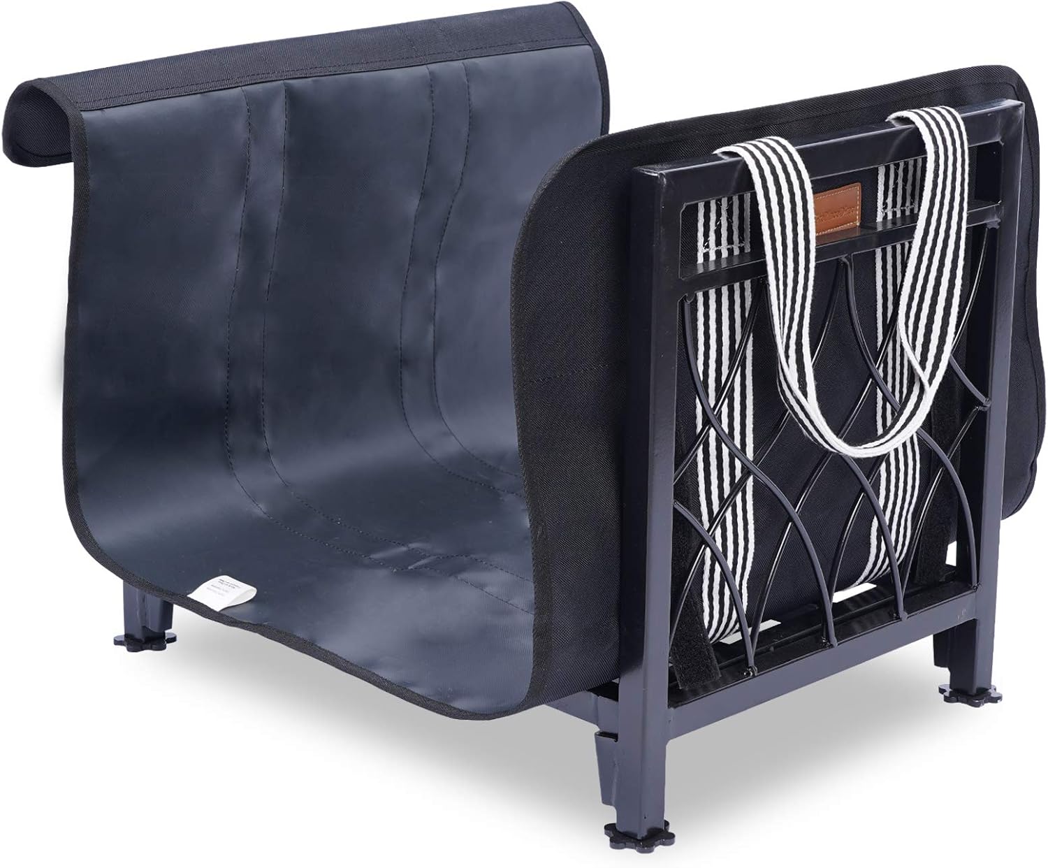 Firewood Rack with Log Bag 19 Inch Steel Wood Storage Rack O31812