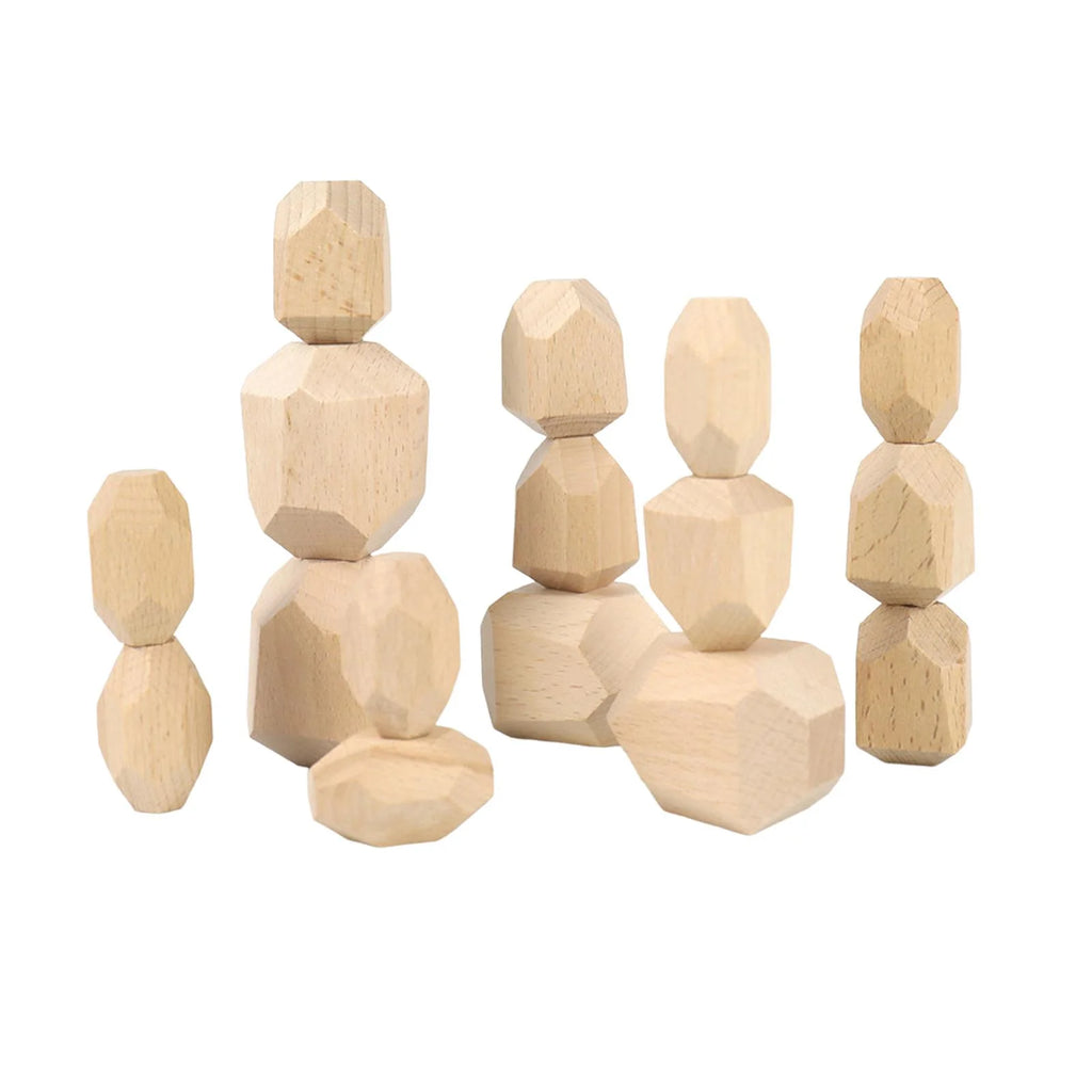 Wooden Stacking Stones Building Blocks K104019